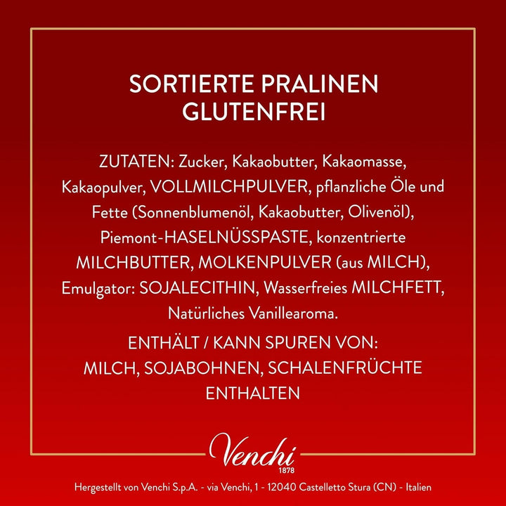 Venchi, Colecție de Crăciun - Cutie cadou cu ciocolată asortată Bomboane de Ciocolata Naty Shop