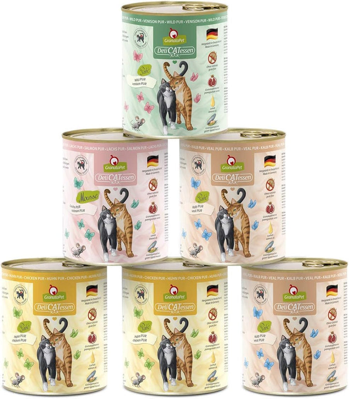 Granatapet Symphonie No. 5 Pui PUR , Hrană pentru pisici fără cereale și zahăr adăugat, File în jeleu natural, Hrană umedă delicioasă pentru pisici, 6 X 200 G