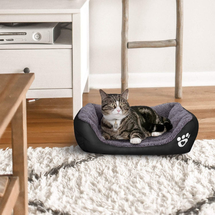 Acsergery Pat pentru pisici Pat moale pentru câini Pat cald pentru câini Loc de dormit pentru câini Pătură pentru pisici Saltea pentru câini Canapea pentru câini Canapea pentru pisici (Negru)