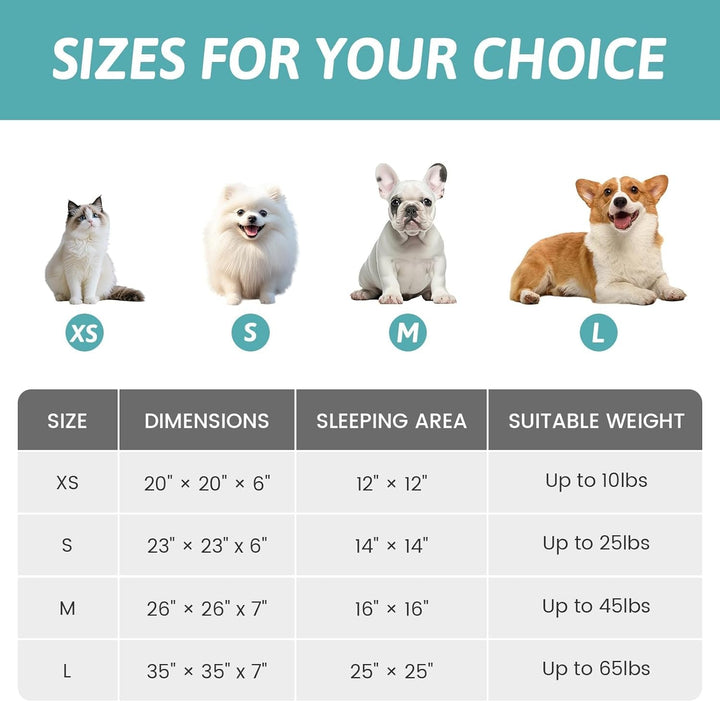 Pat pentru pisici COZY KISS pufos, rotund, moale, cu glugă, pentru pisici și căței, blană artificială lavabilă la mașină cu fund antiderapant, gri, 58 x 58 x 15 cm