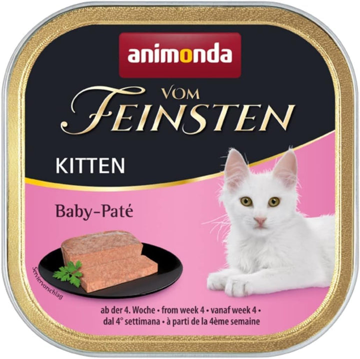 Animonda Vom Feinsten Kitten Variety For Kittens (32 X 100G), hrană umedă pentru pisici tinere, hrană pentru pisici fără cereale și zahăr, cu 100% ingrediente din carne proaspătă