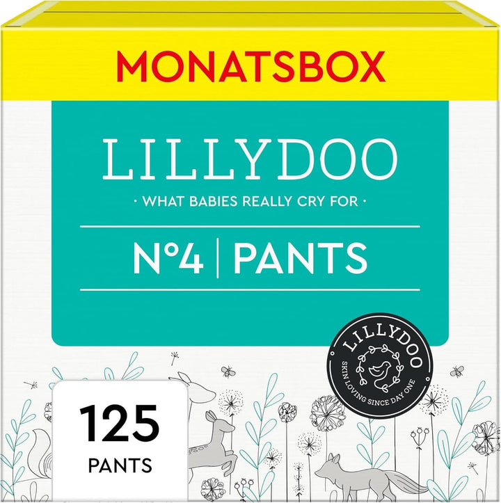 Pantaloni LILLYDOO prietenosi cu pielea, cutie lunara Mama si Copilul Naty Shop Marimea 4 (125 bucati)
