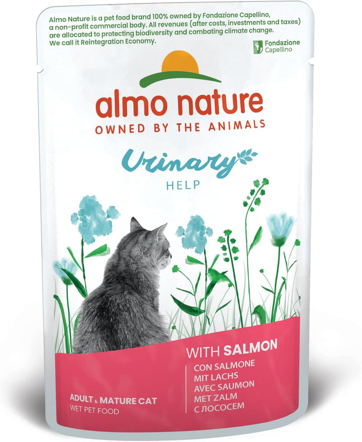 Almo Nature Holistic Urinary Help Hrană pentru pisici, hrană umedă pentru pisici adulte cu curcan. Pachet de 30 (30 X 70G)