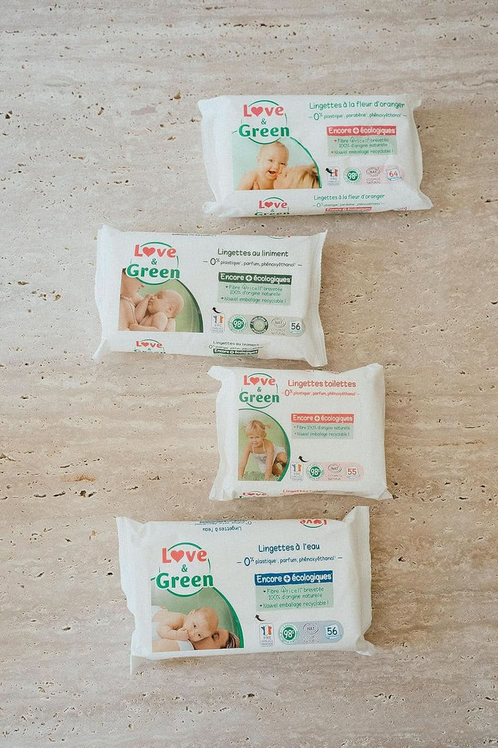 Șervețele de curățare Liniment, sănătoase și ecologice, certificate Cosmo Natural de ECOCERT și FSC, ambalaj reciclabil Servetele Umede Bebelusi Naty Shop