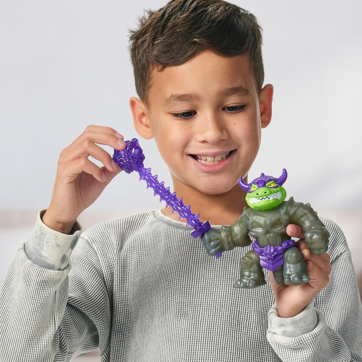 Heroes of Goo Jit Zu Stretch Strikers Deluxe Hero Pack Rock Jaw, figură de acțiune extensibilă cu peste 20 de unelte de luptă grozave Action figures Naty Shop