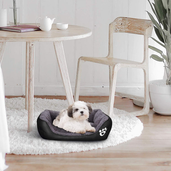 Acsergery Pat pentru pisici Pat moale pentru câini Pat cald pentru câini Loc de dormit pentru câini Pătură pentru pisici Saltea pentru câini Canapea pentru câini Canapea pentru pisici (Negru)