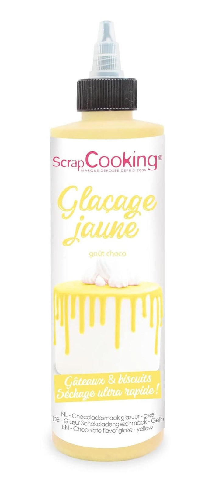 Scrapcooking, Glazura Drip Cake, 140 grame Glazuri si Decor Naty Shop Galben Pastel