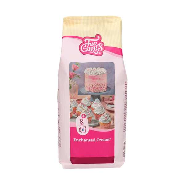 Funcakes Mix Für Enchanted Cream®: Einfach Zu Verwendende, Sehr Leichte Und Flauschige Schneeweiße Creme, Perfekt Zum Füllen Und Abdecken Von Kuchen Oder Als Belag Für Cupcakes, Halal., 900 G Amestec pentru copt si gatit Naty Shop 900 G (1Er Pack) Vanille