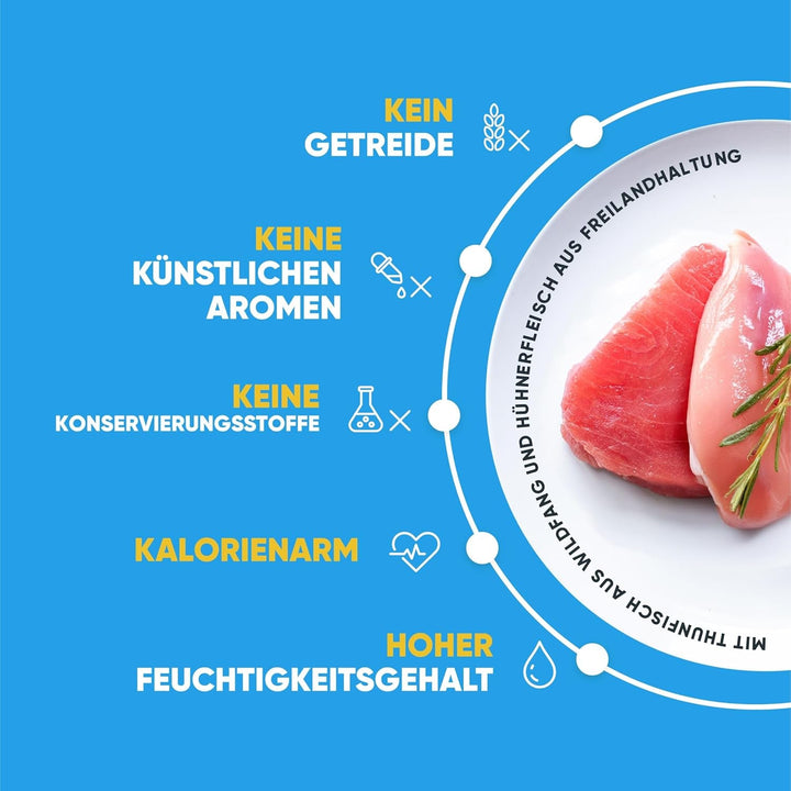 INABA Churu Hairball Control anti Hairball Tratamente premium pentru pisici cu taurină și fibre, pui și ton 20 X 14 G | Fără cereale, fără zahăr, fără subproduse, anti hairball cat