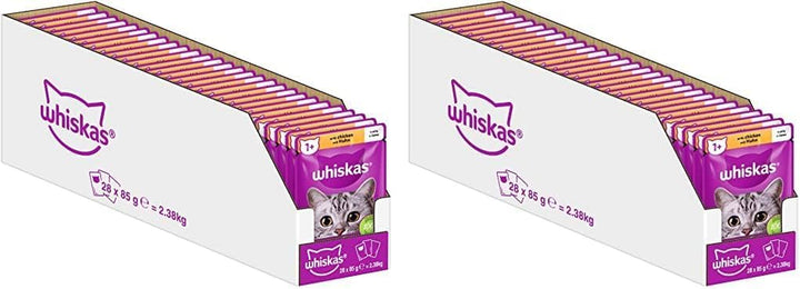 Whiskas Adult 1+ Hrană umedă pentru pisici Selecție mixtă în jeleu, 84 pliculețe, 84X85G (1 pachet vrac) - Hrană umedă de înaltă calitate, Pentru pisici adulte