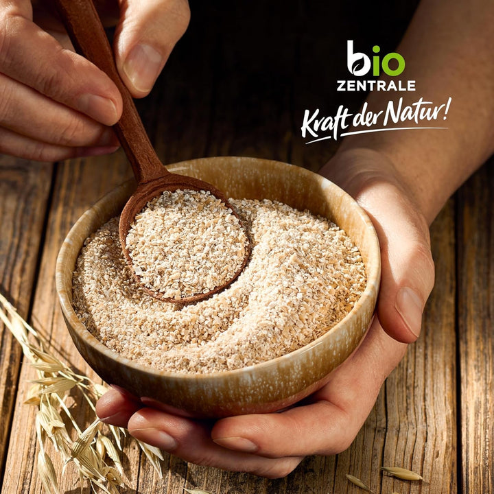 Biozentrale Bio Haferkleie 1Kg | Vorteilspack | Ballaststoffreiche Proteinquelle | Von Natur Aus Vegan | Aus EU Landwirtschaft | Zuckerarm Cereale Naty Shop