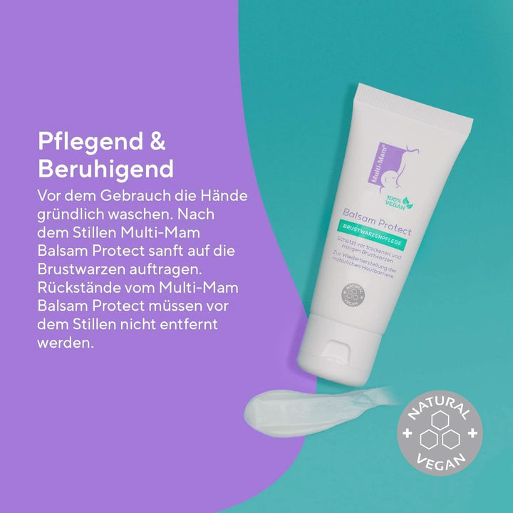 Multi-Mam Balsam Protect Beruhigt Und Schützt Trockene Und Rissige Brustwarzen Während Und Vor Der Stillzeit, Brustwarzencreme Stillen, 30 Ml Tube Accesorii Hrana si Alaptare Bebe Naty Shop