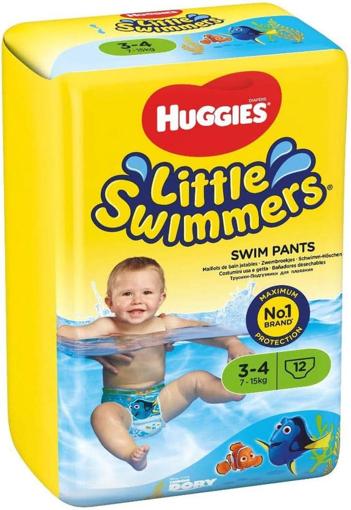 Huggies Little Swimmers Scutece de baie de unică folosință pentru bebeluși și copii, mărimea 3-4 (7-15 kg), 12 scutece de baie, unisex Mama si Copilul Naty Shop