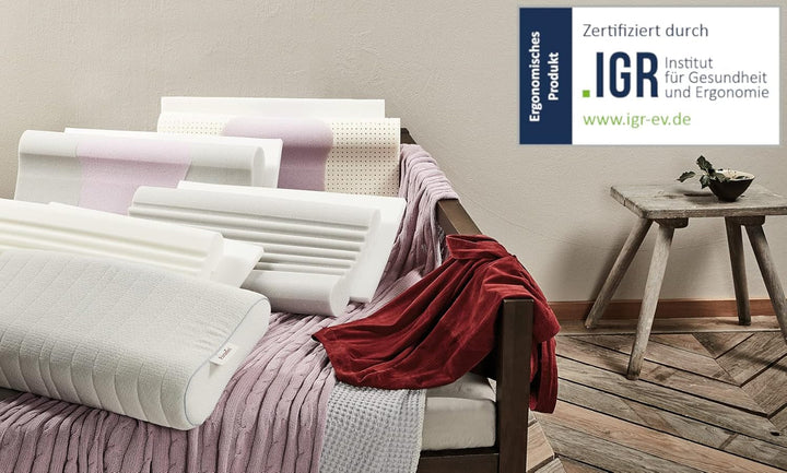 PARADIES Pernă pentru gât 40X80 Cm - Revita Ergonomic - IGR Certified, Pernă ergonomică pentru susținerea gâtului Înălțime: 10 Cm Perne ortopedice cervicale Naty Shop