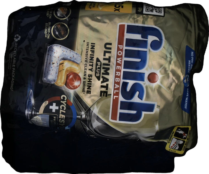 Finish Ultimate plus Infinity Shine Citrus Dishwasher Tabs - Tablete pentru mașină de spălat vase, curățare intensivă - 105 capsule, lămâie Naty Shop