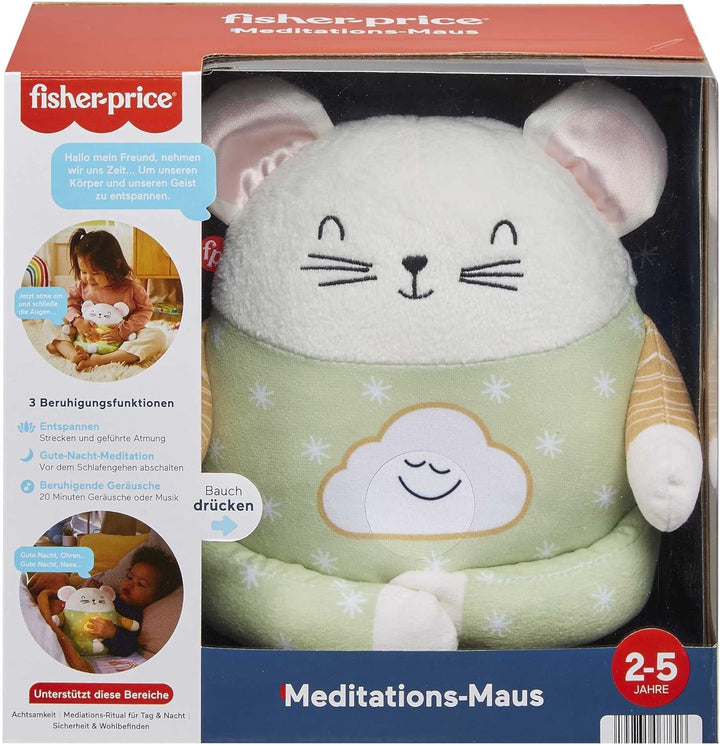 Fisher-Price HHH44 - Meditation Mouse - Ajutor pentru relaxare și somn cu meditație ghidată de zi și de seară și muzică pentru copii cu vârsta de 2 ani și peste Jucarii Bebe Naty Shop