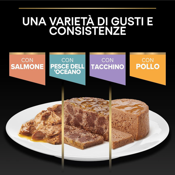 Purina Pro Plan Sterilised Mantainance Hrană umedă pentru pisici, sterilizată, pateu de somon și ton, 12 cutii la 85 g