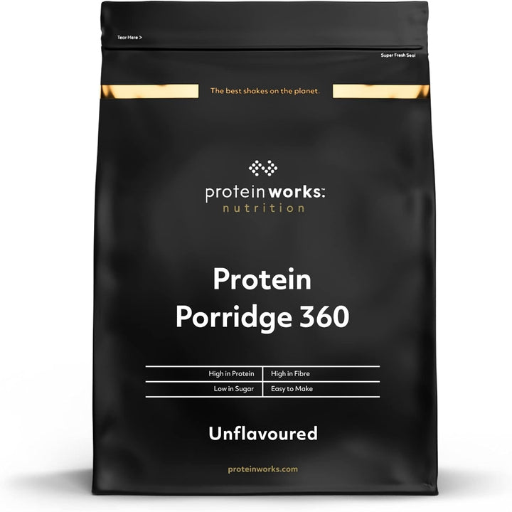 Protein Works - Protein Porridge 360 | Mit Zusätzlichen Vitaminen & Mineralien | Proteinreiches Frühstück | Kalorienarme Haferflocken | 6 Servings | Natürlich | 500G Cereale Naty Shop 2 Kg (1Er Pack) Natürlich
