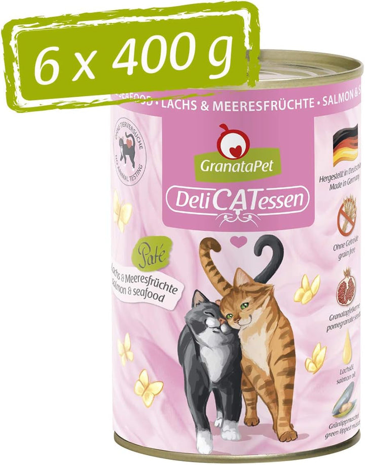 Granatapet Delicatessen Chicken PUR, hrană umedă pentru pisici, hrană fără cereale & fără zahăr adăugat, hrană pentru pisici cu conținut ridicat de carne & uleiuri de înaltă calitate, 6 X 400 G