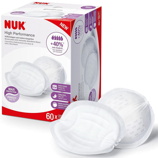 NUK High-Performance Einweg-Stilleinlagen Mit Sofort-Saugvlies | Einlagen Zum Stillen | Einzelverpackung | +40% Mehr Saugkraft | 60 Stück Accesorii Hrana si Alaptare Bebe Naty Shop 60 Stück High Performance