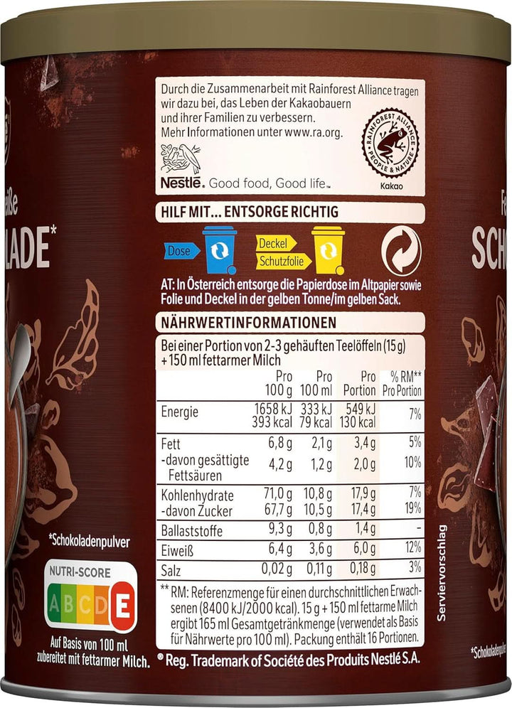 Ciocolată caldă Nestlé Finest, 1 pachet (1 X 250G) Cacao si Ciocolata Calda Naty Shop