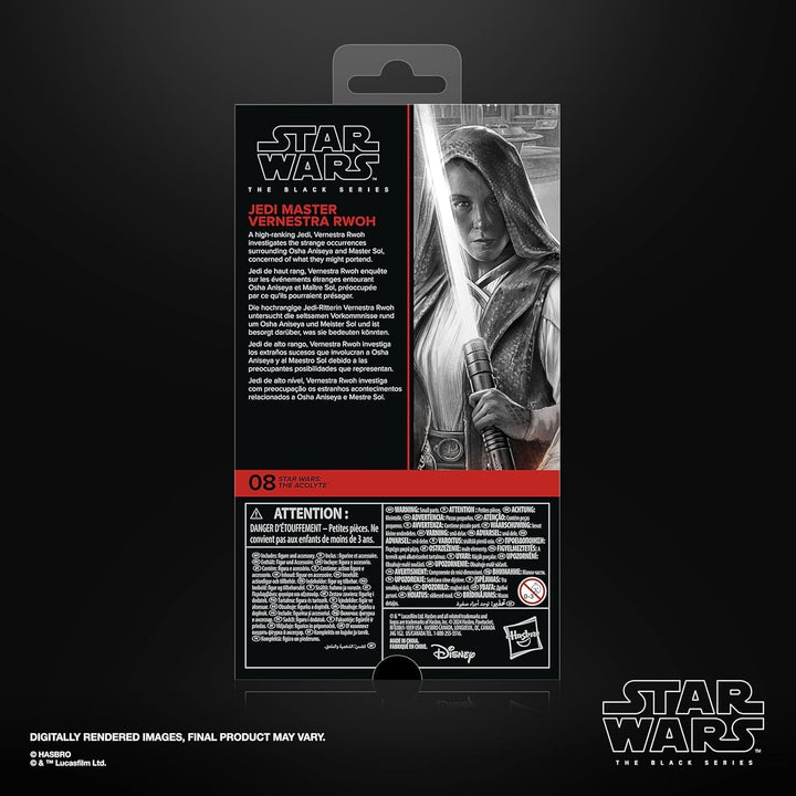 Star Wars Seria Neagră Maestrul Jedi Vernestra Rwoh, Acoliții Figura de acțiune de colecționat (15 Cm) Action figures Naty Shop