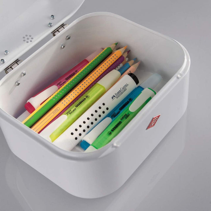 Wesco 235 001 Mini Grandy coș pentru pâine 17 x 18 x 12 cm (L/W/H) roz, oțel inoxidabil Cutii depozitare alimente Naty Shop