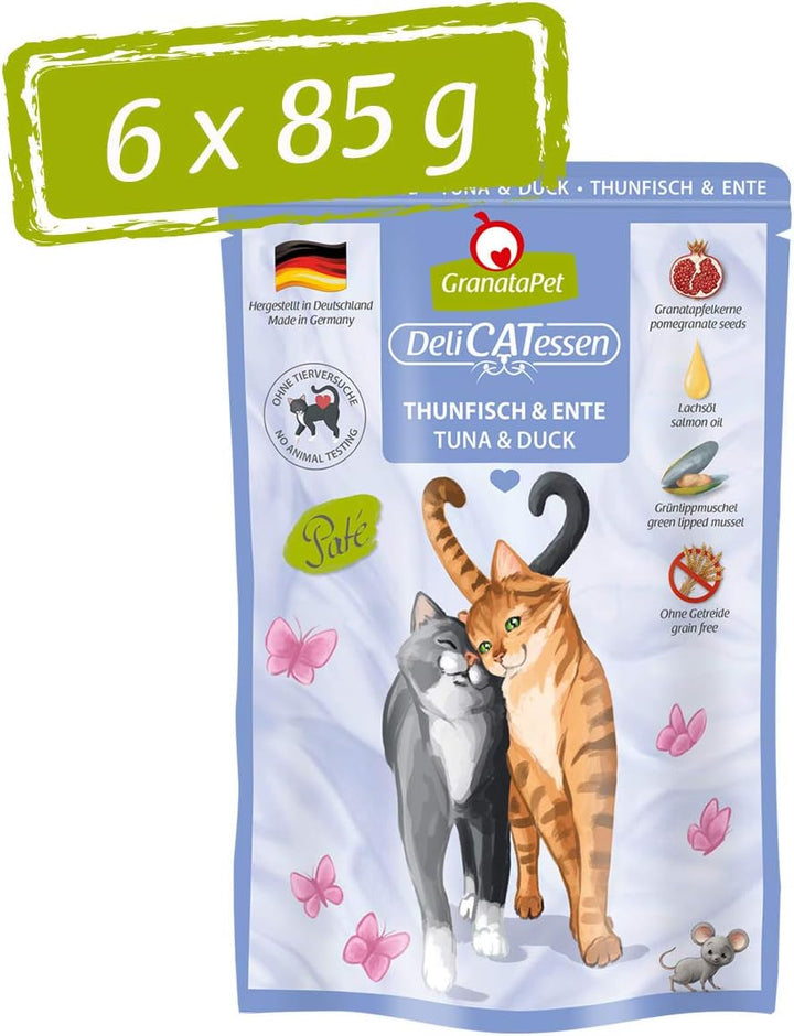 Granatapet Delicatessen Chicken PUR, hrană umedă pentru pisici, hrană fără cereale & fără zahăr adăugat, hrană pentru pisici cu conținut ridicat de carne & uleiuri de înaltă calitate, 6 X 400 G