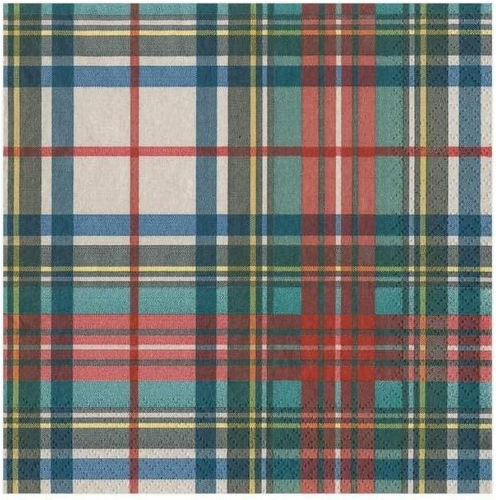 Șervețele de hârtie pentru cocktail Dress Stewart, tartan, 20 de bucăți per pachet