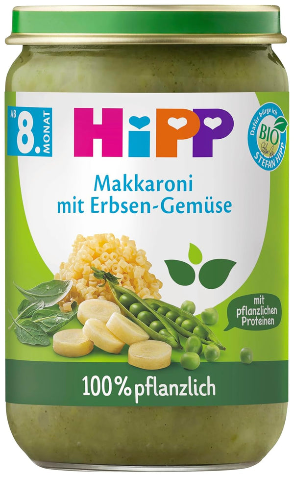 Hipp Organic Macaroane cu legume de mazăre, 220G, 6Pack (6X220G) Mama si Copilul Naty Shop Default Title