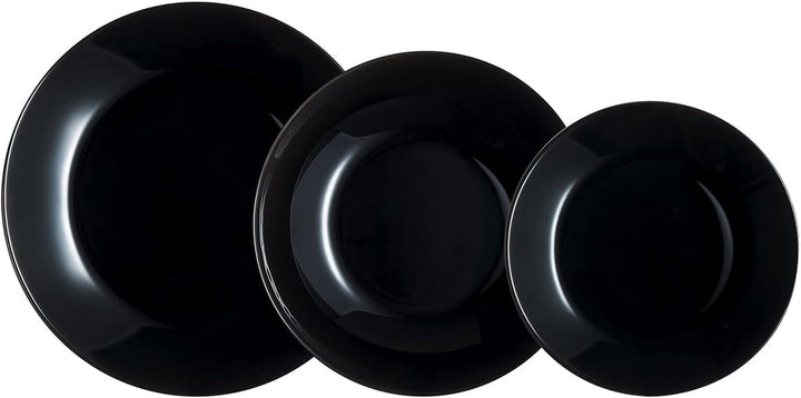 Arcopal Zelie Black Glasgeschirr-Set, 12-Teilig, 4-Sitzer, Schwarz Seturi vesela masa Naty Shop Default Title