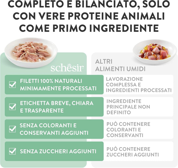 , Ton cu jeleu de șuncă, Hrană umedă completă pentru pisici, Cu adaos de vitamine, 100% naturală, 6 cutii a 85 G