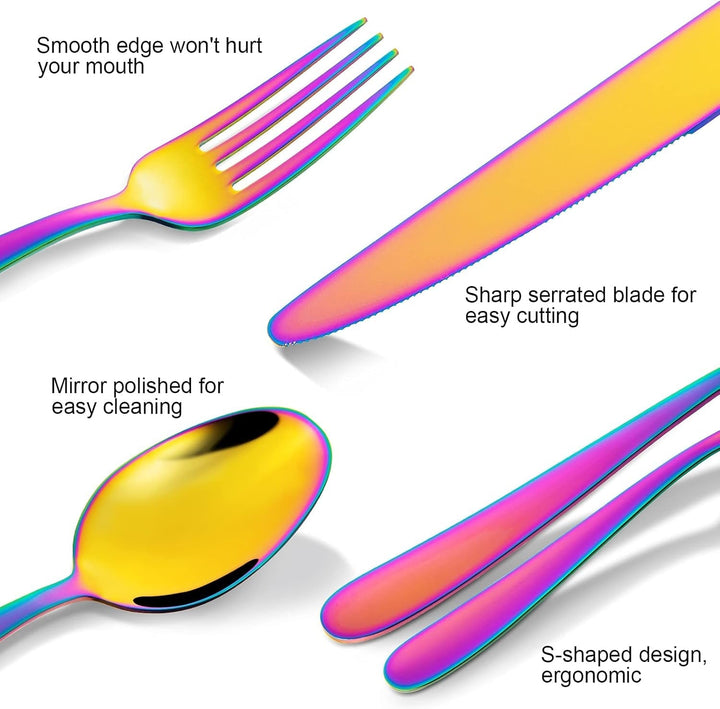 Set de tacâmuri din oțel inoxidabil, 30 sau 60 de piese Bucatarie Naty Shop