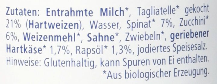 Hipp Pasta Bambini - Tagliatelle în sos de spanac și brânză, pachet de 6 (6 X 250 grame) Mama si Copilul Naty Shop