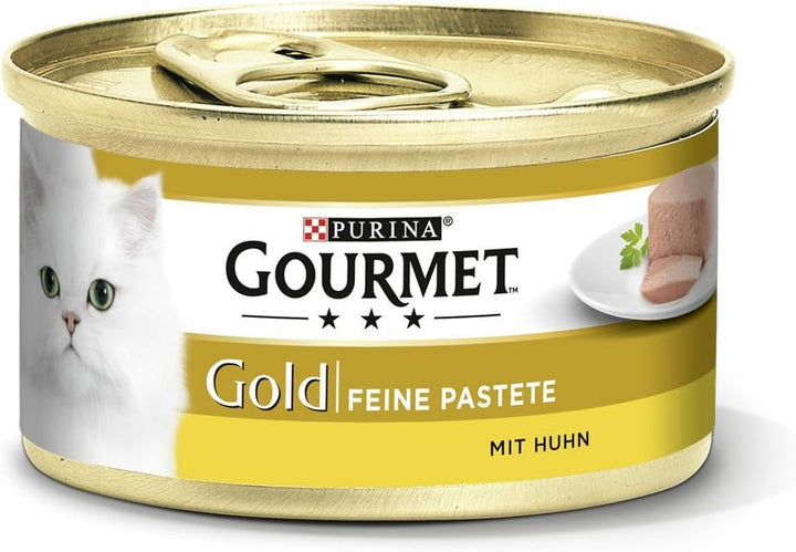 Gold Fine Pâté Hrană umedă pentru pisici, pui și vită, 24 Mix Pack (2 X 12 X 85G)