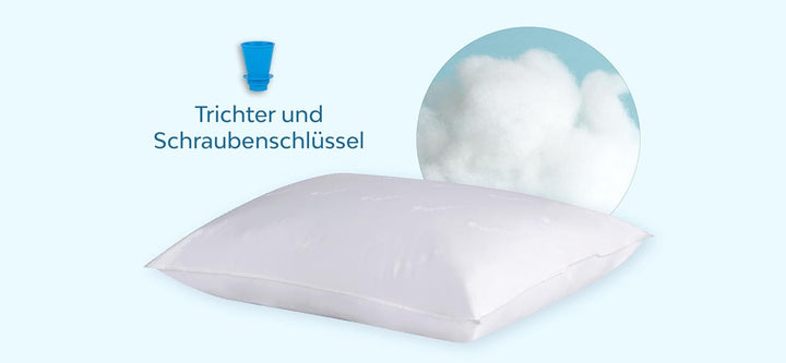 Mediflow 5205 Perna de apă originală într-un pachet dublu 50X70Cm, alb Perne standard Naty Shop