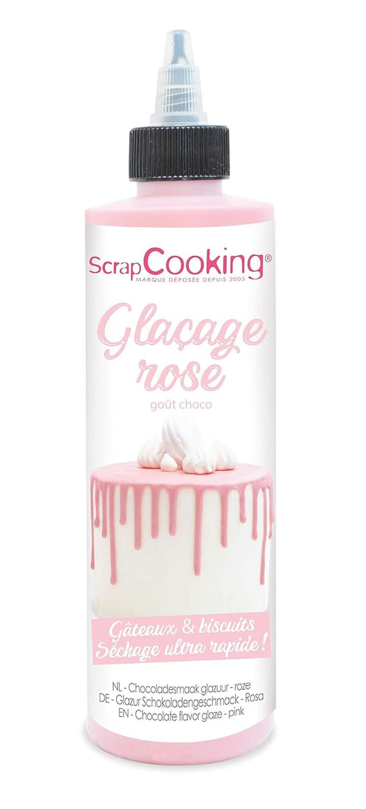 Scrapcooking, Glazura Drip Cake, 140 grame Glazuri si Decor Naty Shop Roz