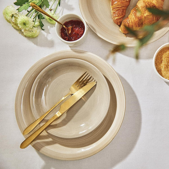 HOMLA Abele Besteckset Für Vier Personen 16-Teilig Edelstahl Hygienisch Elegant Leicht Zu Reinigen Gold Bucatarie Naty Shop