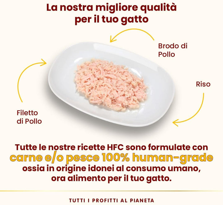 Almo Nature Multipack Hrană umedă pentru pisici HFC Natural - 3 varietăți cu pui 6 X 55G, 1Pack (1 X 0.330 Kilograme)