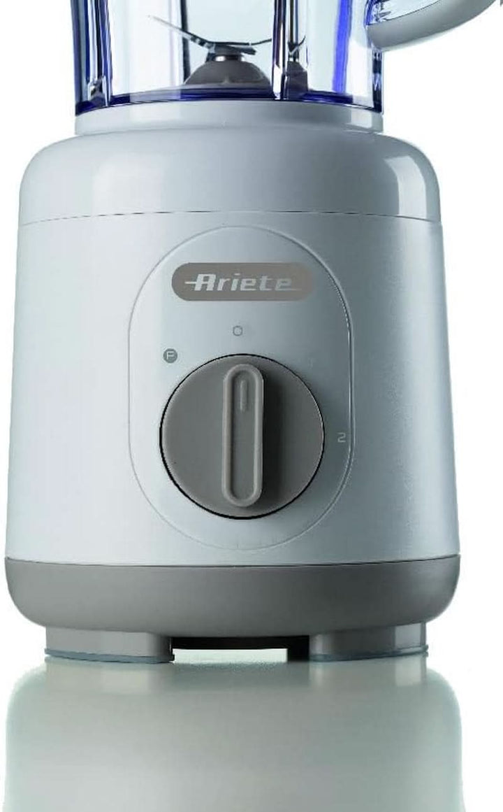Ariete Breakfast 586 Blender, Elektrischer Mixer Mit 4 Edelstahlklingen, 2 Geschwindigkeiten + Pulse-Funktion, Anti-Rutsch-Füße, Aufsatzdeckel, 1,5 L Fassungsvermögen, 500W, Weiß Mama si Copilul Naty Shop