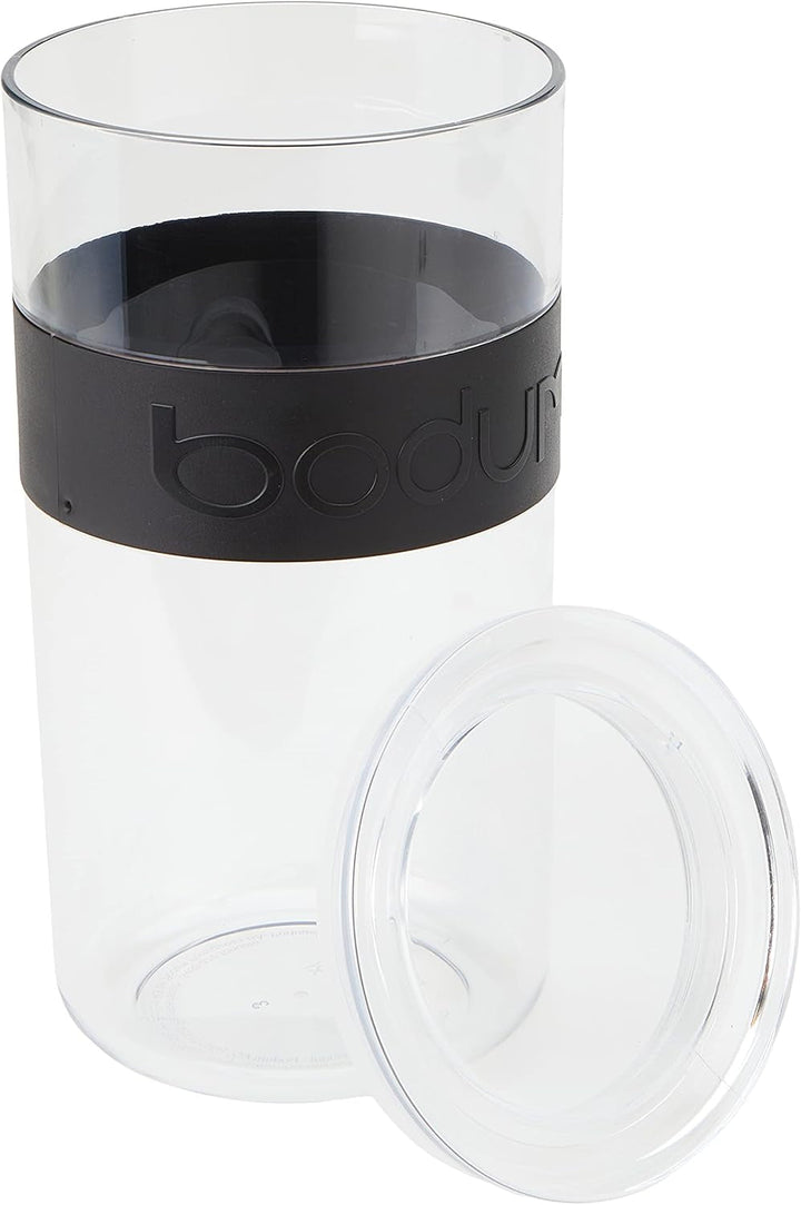 Borcane de depozitare BODUM PRESSO, plastic, negru, 4 x 0,25 l, 3 x 0,6 l, 3 x 1 l, 2 x 2 l Cutii depozitare alimente Naty Shop