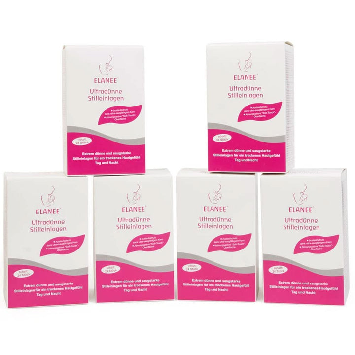 ELANEE 219-V1 Tampoane de alăptare ultra-subțiri, alb Accesorii Hrana si Alaptare Bebe Naty Shop 24 bucăți (pachet de 6)