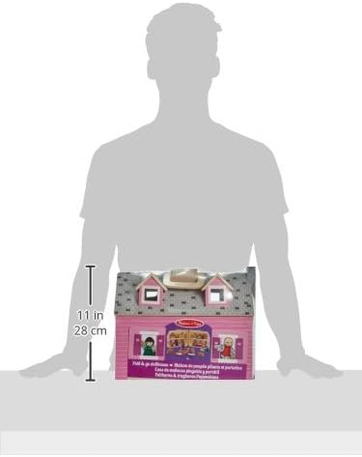 Casa de păpuși Melissa & Doug de pliat și luat cu tine | Casă de păpuși și păpuși | Playsets | 3+ | Cadou pentru băieți sau fete Casute de papusi Naty Shop