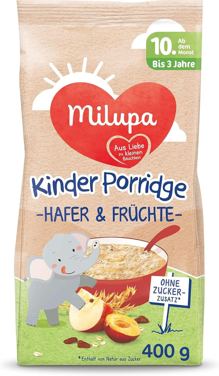 Milupa copii muesli fructe fine - cereale mic dejun muesli de la 1 la 3 ani, fara adaos de zahar, 4 x 400g Mama si Copilul Naty Shop Terci pentru copii Milupa 400 grame