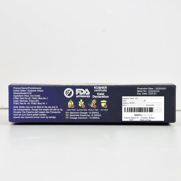 Glitter comestibil pentru bauturi, 4 grame Glitter Naty Shop