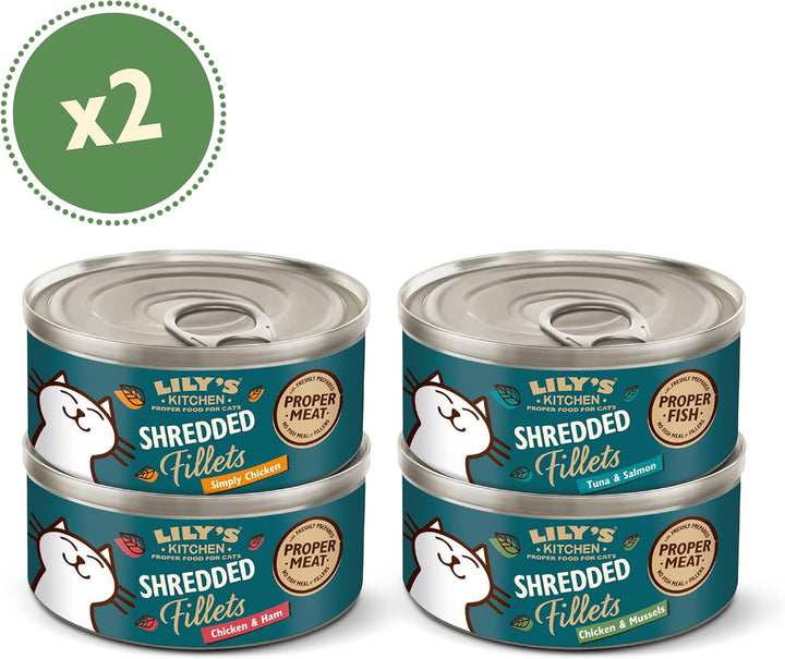 Hrană umedă pentru pisici Lily'S Kitchen pentru fileuri mărunțite 32Pack (4 X 8 X 70G) Multipack