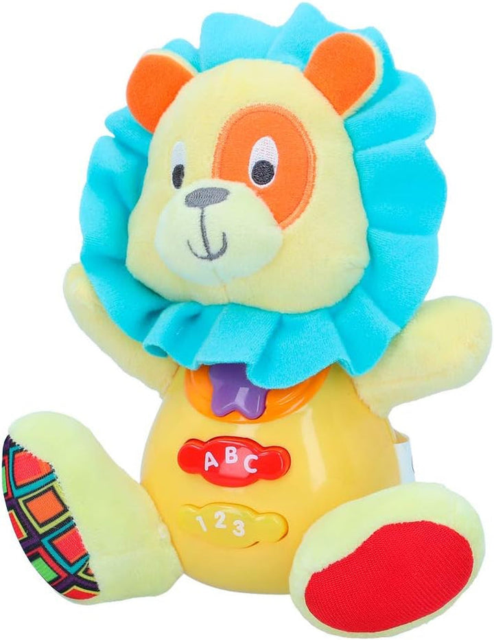 winfun 85178 elefant de jucărie moale pentru bebeluși, vorbitor și cu lumini colorate, limba: spaniolă Jucarii Bebe Naty Shop Leu