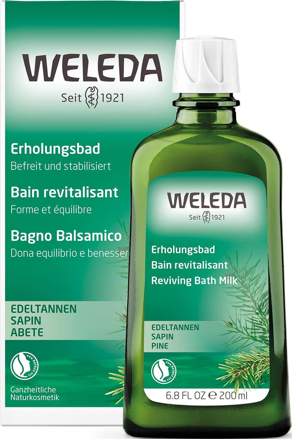 WELEDA, cosmetice naturale Organic Bath Essence cu uleiuri esențiale de molid și brad argintiu pentru relaxare și îngrijire, aditiv de baie pentru forță interioară, 200 ml Duș și baie Naty Shop
