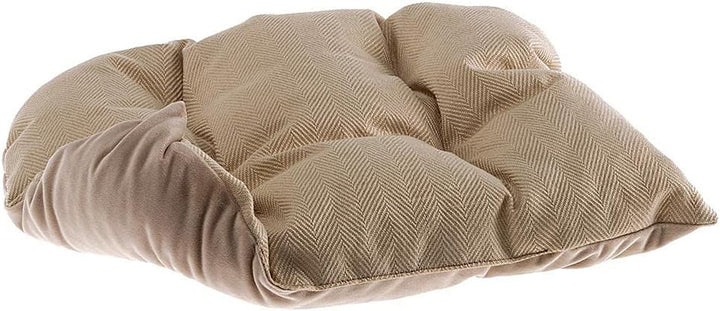Pat pentru câini Ferplast, căptușit, pat pentru pisici HARRIS 50, lavabil, cu pernă, tweed și catifea, bej