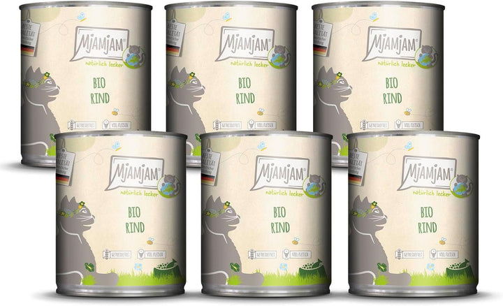 Mjamjam - Hrană umedă premium pentru pisici - Naturally Delicious - The Organic Box, 6-pack (6 X 400G), fără cereale